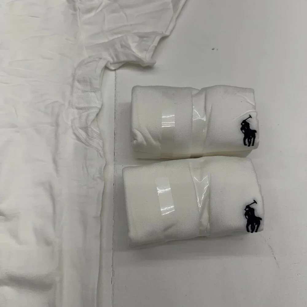 Polo Ralph Lauren T Shirt Undershirt Mens Medium White 3 Pack 4D-FLEX Stretch